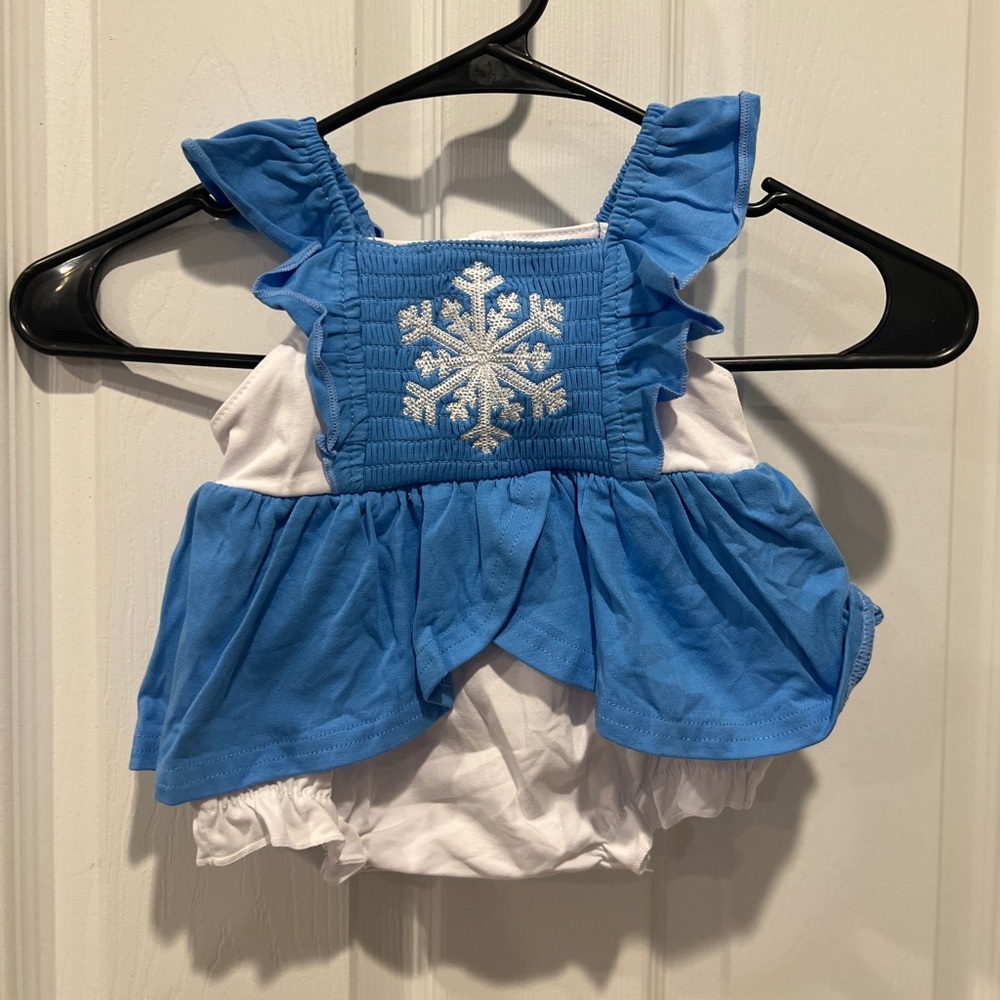 Baby Girls Snowflake Embroidered Bodysuit